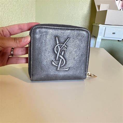 ysl wallet grey|ysl zipper wallet.